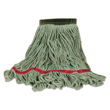 Rubbermaid® Commercial Swinger Loop Wet Mop Heads, Cotton-synthetic Blend, Green, Medium, 6-carton freeshipping - TVN Wholesale